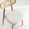 Manhattan Comfort Colbert Dining Chair in Nature and Cane with  Oatmeal Upholstered Seating, Set of 2 DCCA02-OM - alternate 8